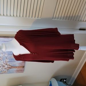 Lucky Brand women's maroon sweater Size L.